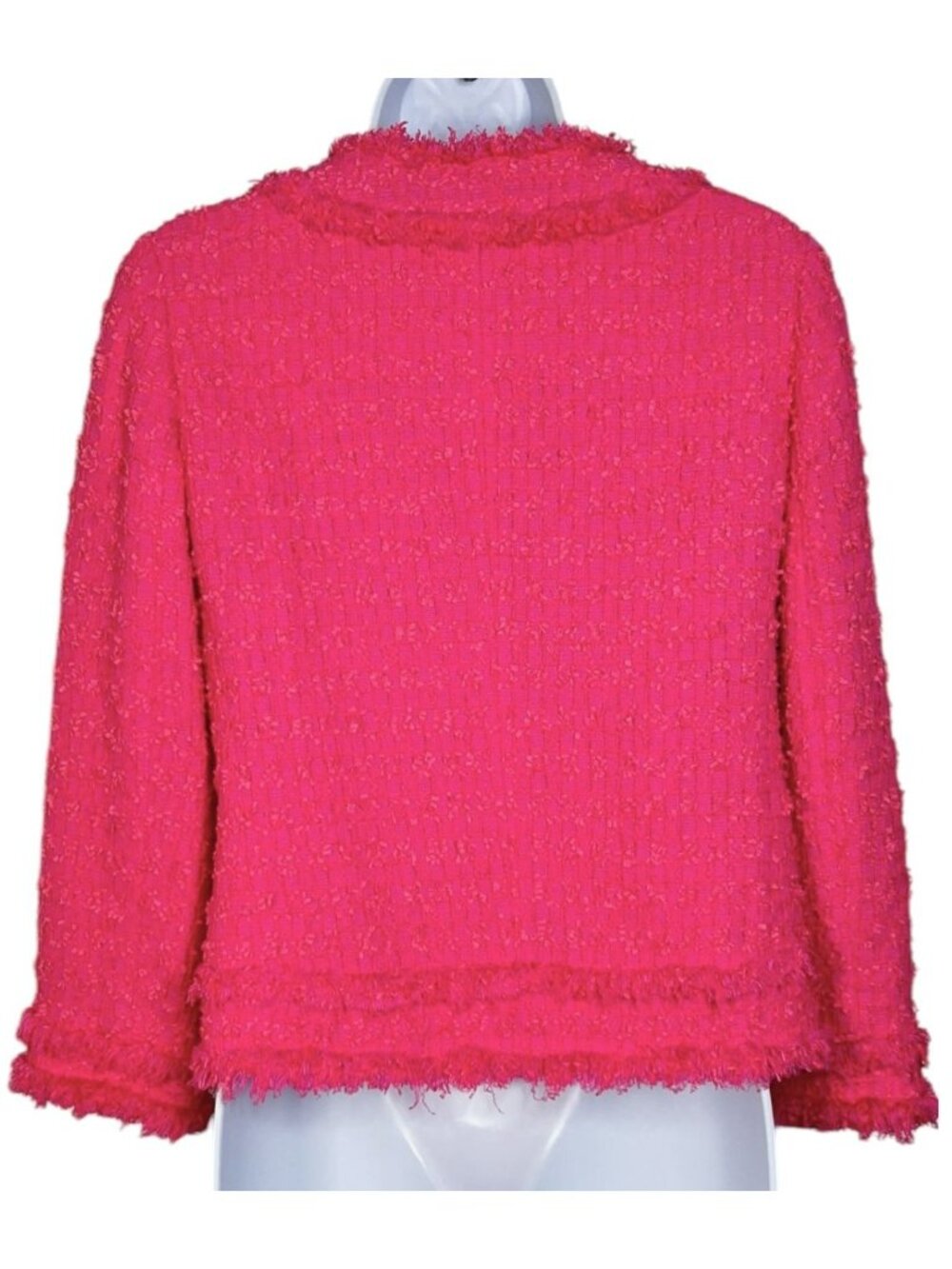 Kate Spade Textured Tweed Bow Short jacket Hot Pink 2013 Spring RTR size 4 - Picture 8 of 12